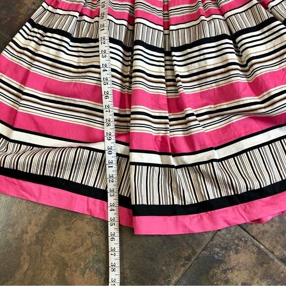 London Times One Strap Off The Shoulder Pink, Black, and White Dress Size 4 - Picture 9 of 11
